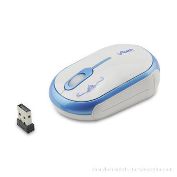 Beautiful Design 3D Wireless Mouse with 2.4GHz Wireless RF Technology